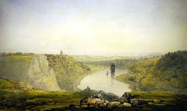 Avon Gorge (kağıt üzerine sulu boya) by Francis Danby