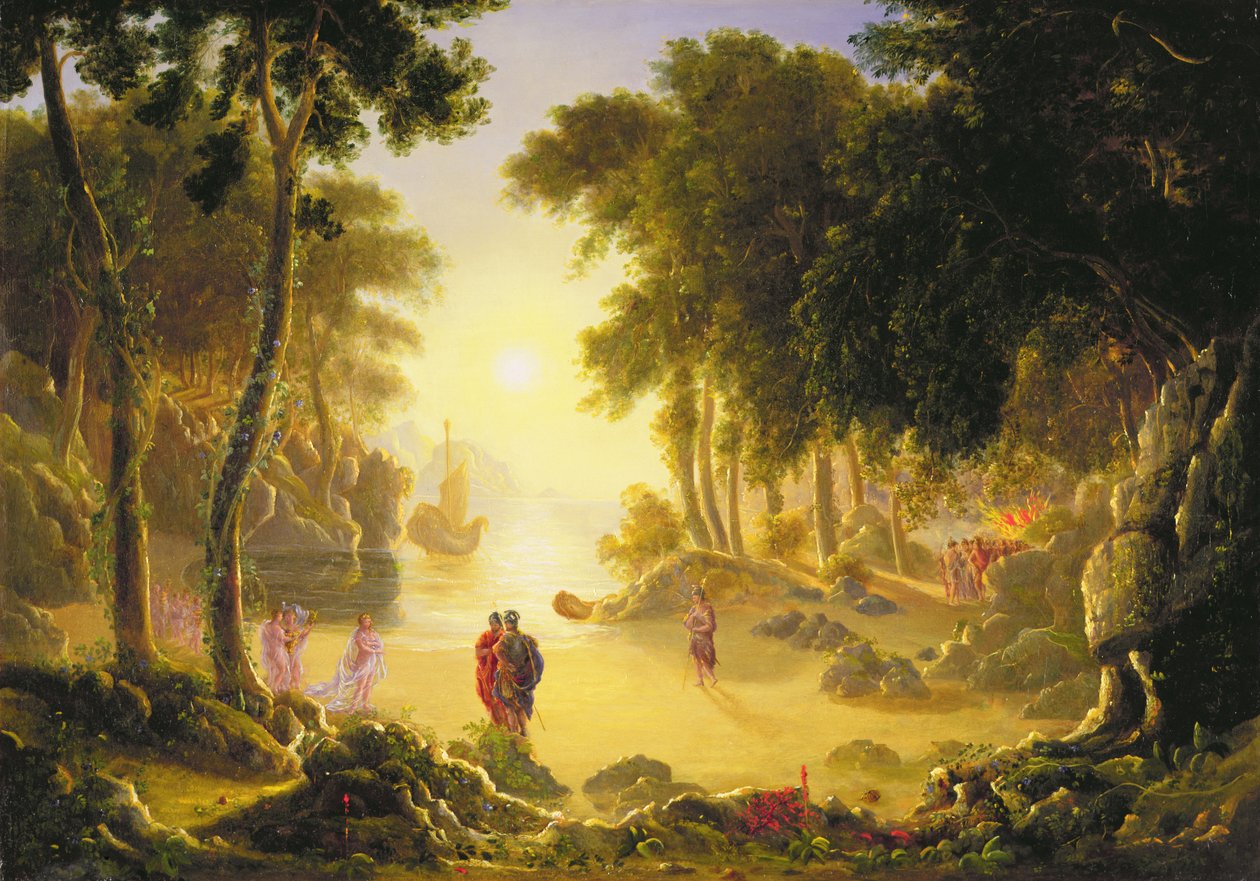 Büyülü Ada (tuval üzerine yağlı boya) by Francis Danby