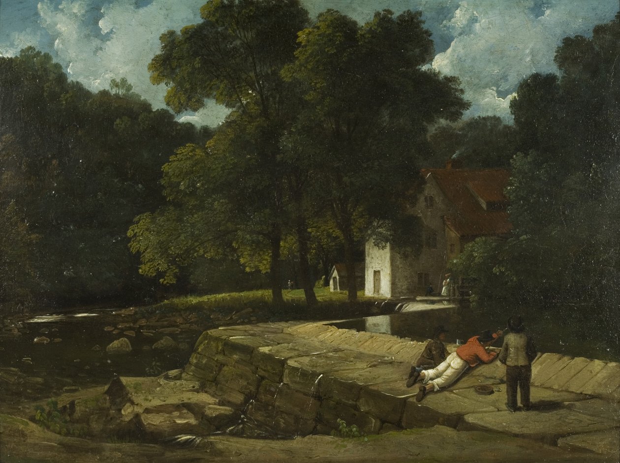 The Snuff Mill, Stapleton, c.1822 (gemideki petrol) by Francis Danby