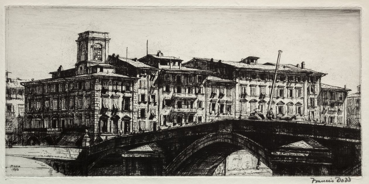 Ponte di Mezzo, Pisa by Francis Dodd