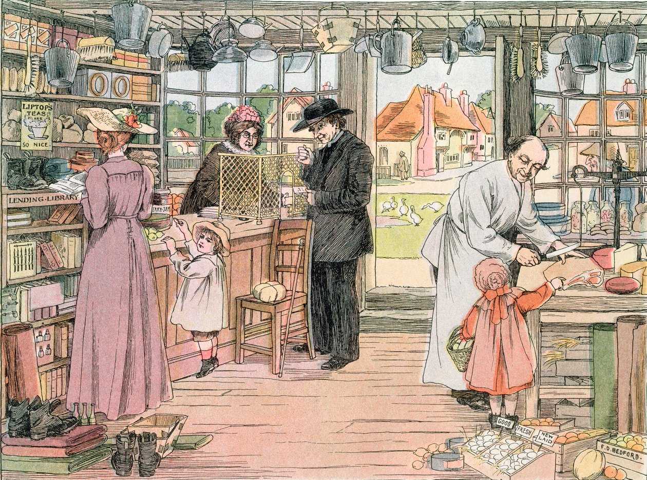 The General Store, 1899. The Book of Shops, 1899 by Francis Donkin Bedford