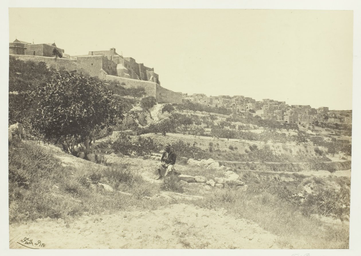 Bethlehem, Doğuş Kilisesi ile birlikte, 1857. by Francis Frith