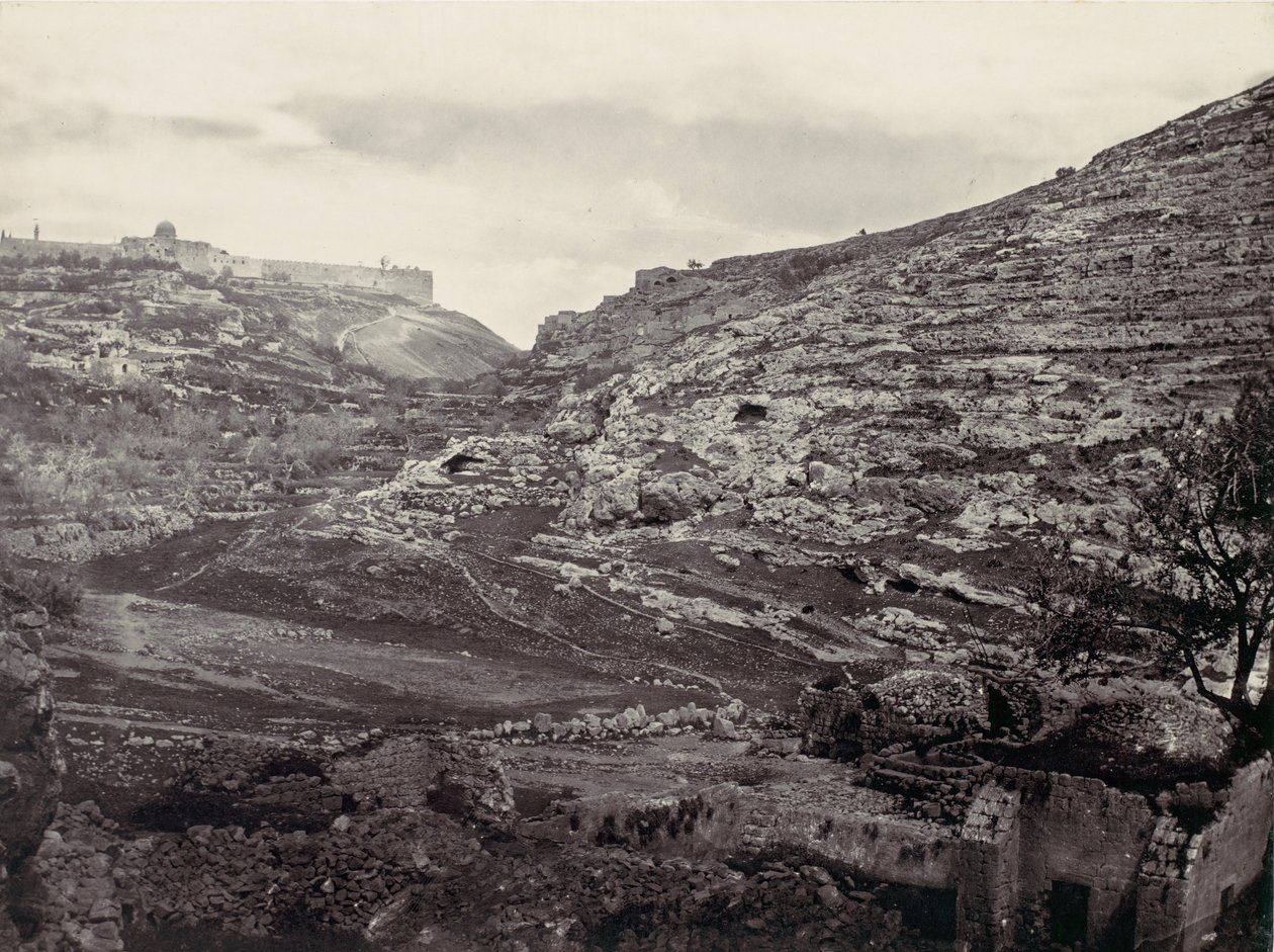 Moriah Dağı, Kudüs, En Rogel Kuyusundan, M.Ö. 1857. by Francis Frith