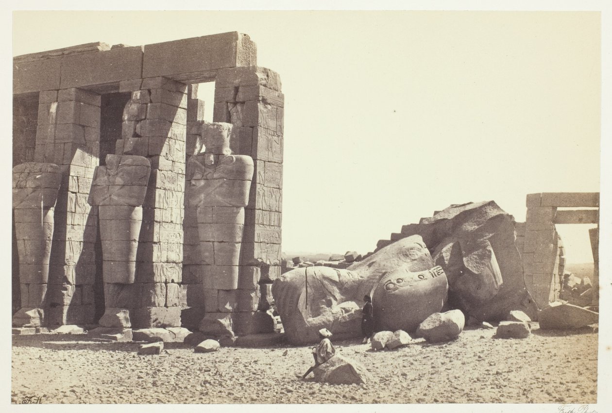 Osiride Sütunları ve Dev Düşmüş Dev by Francis Frith