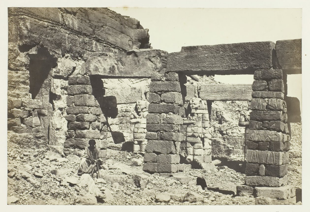 Cerf Hossayn Tapınağı Portikosu, Nubia, 1857. by Francis Frith