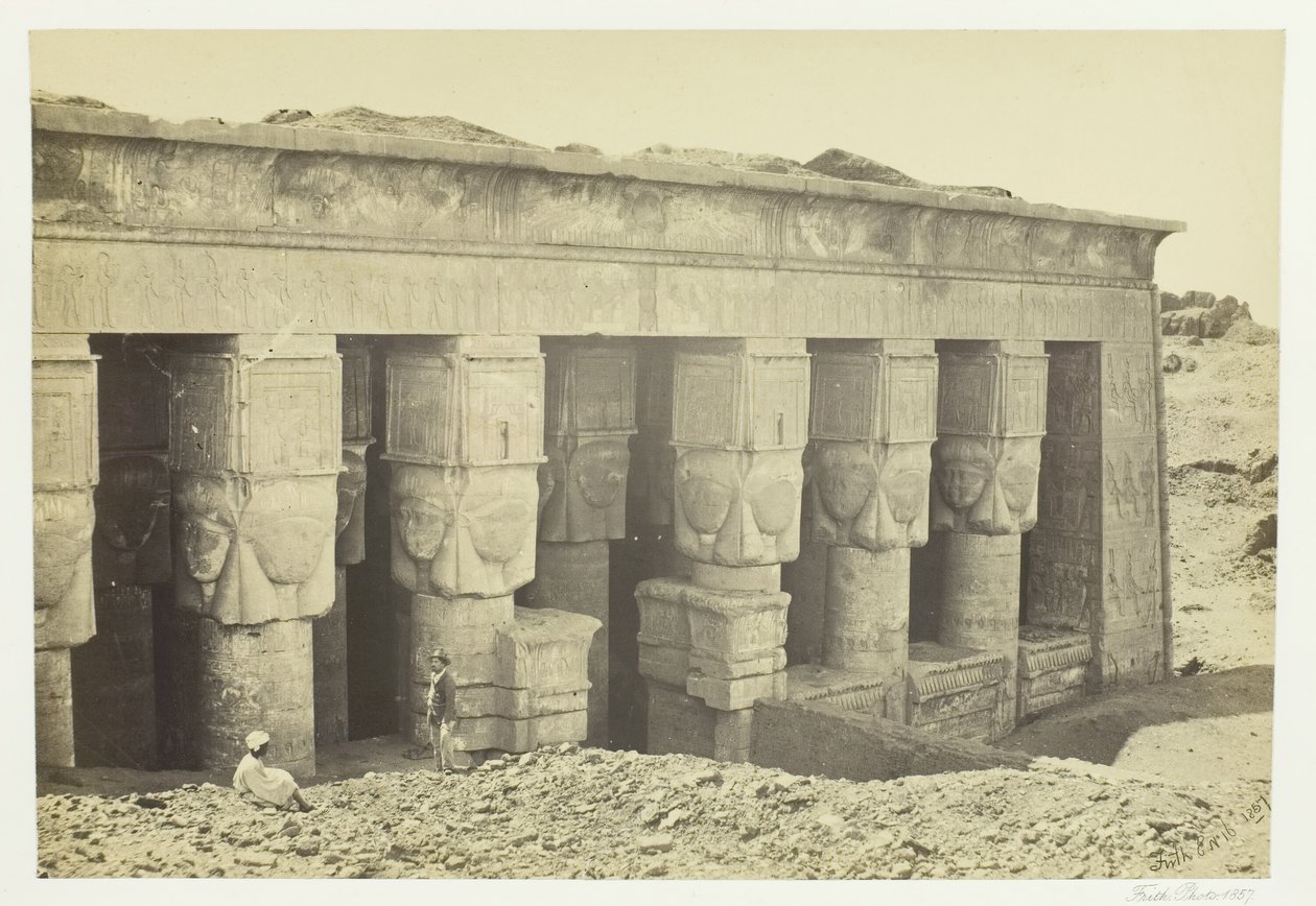 Dendera Tapınağı Portikosu, 1857. by Francis Frith