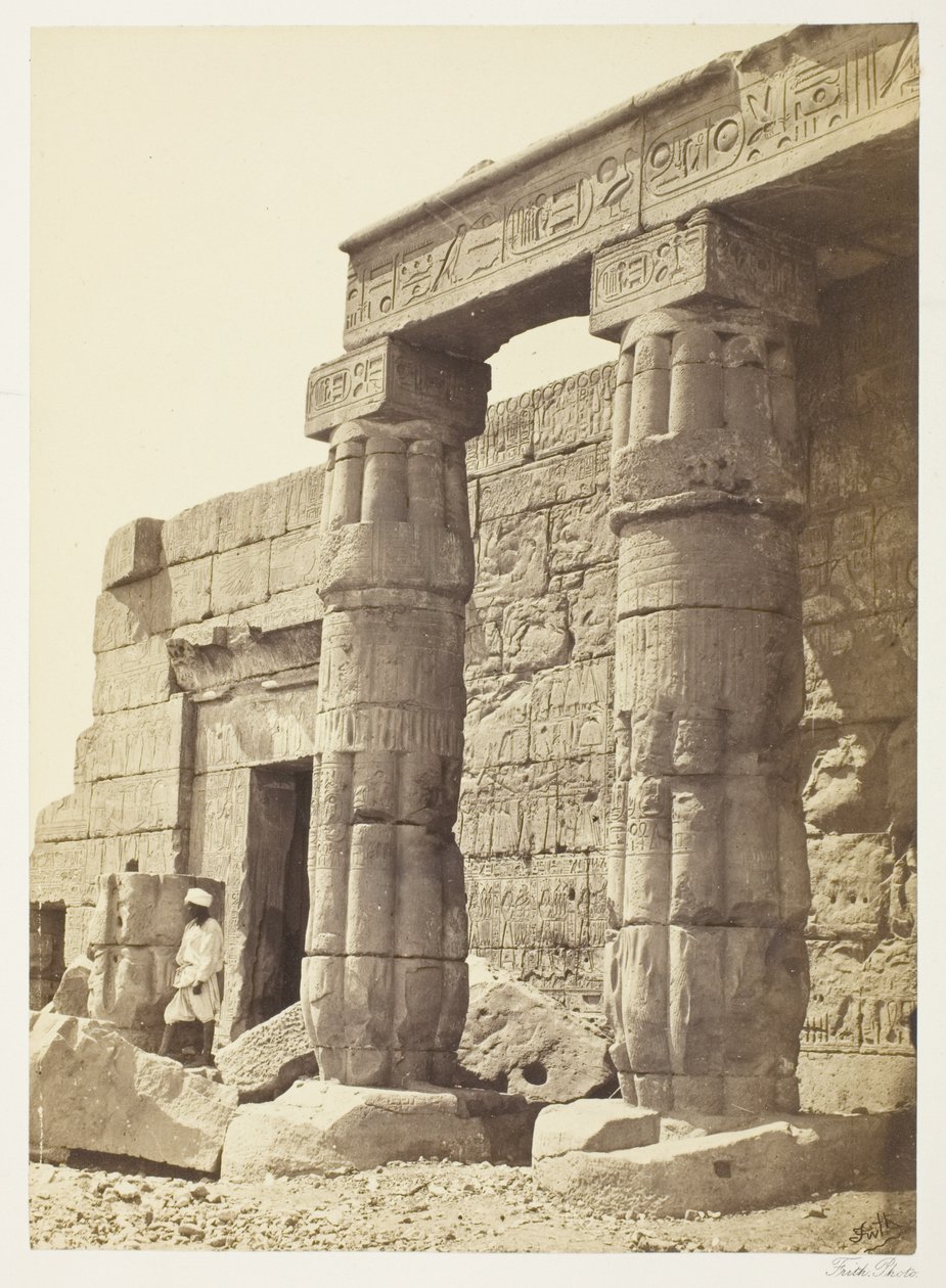 Goorneh Tapınağı Portikosu by Francis Frith