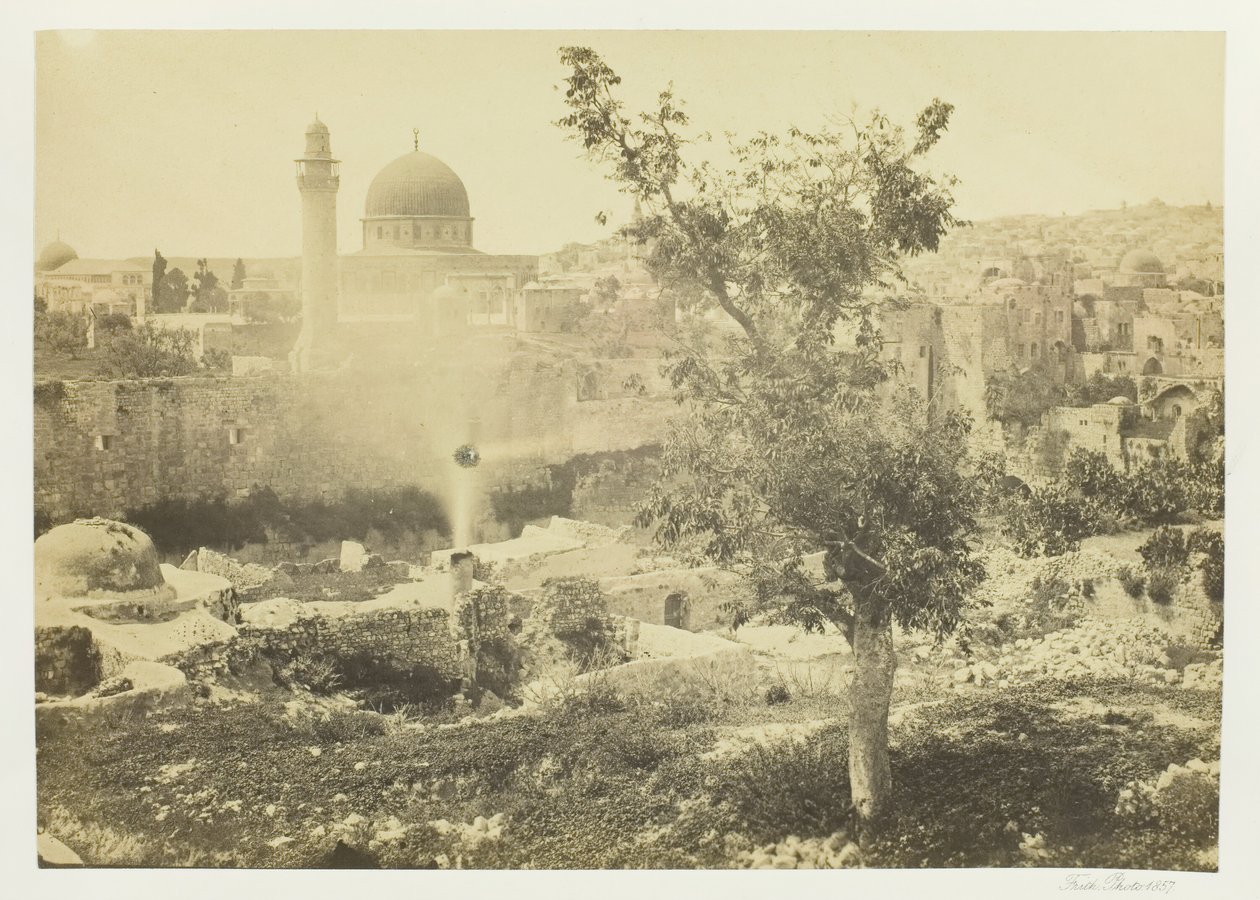Ömer Camii, Kudüs, 1857. by Francis Frith