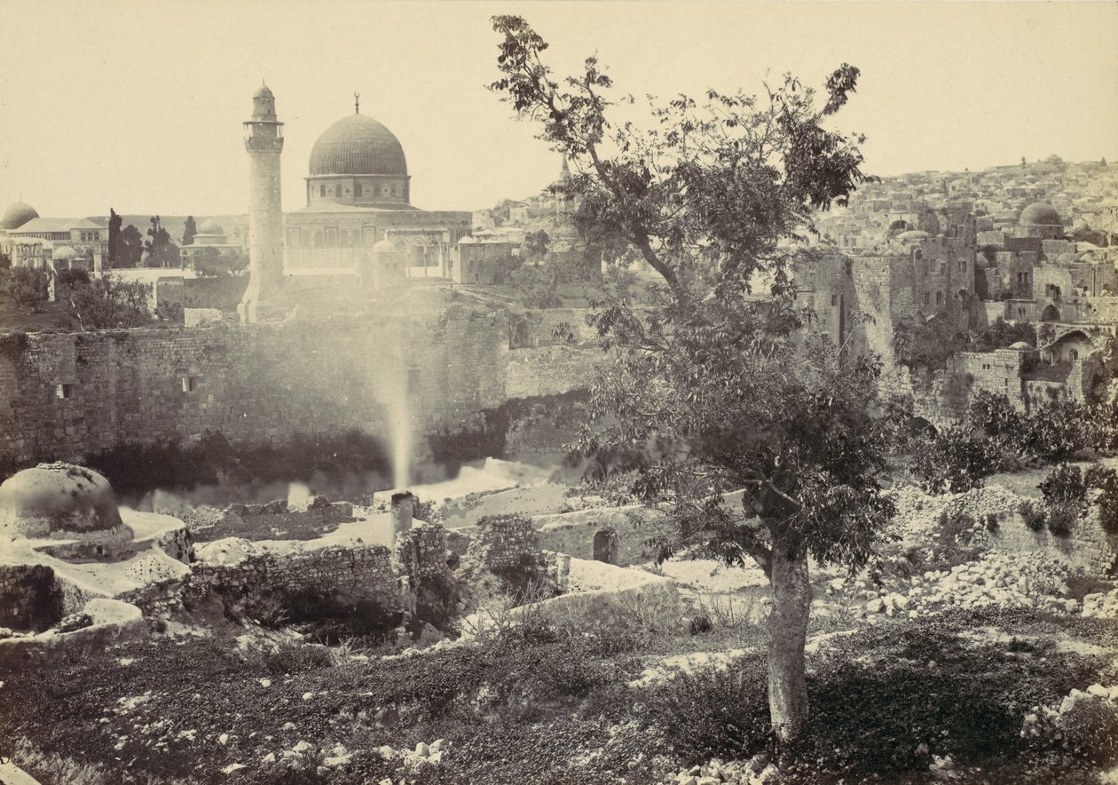 Ömer Camii, Kudüs, 1857. by Francis Frith