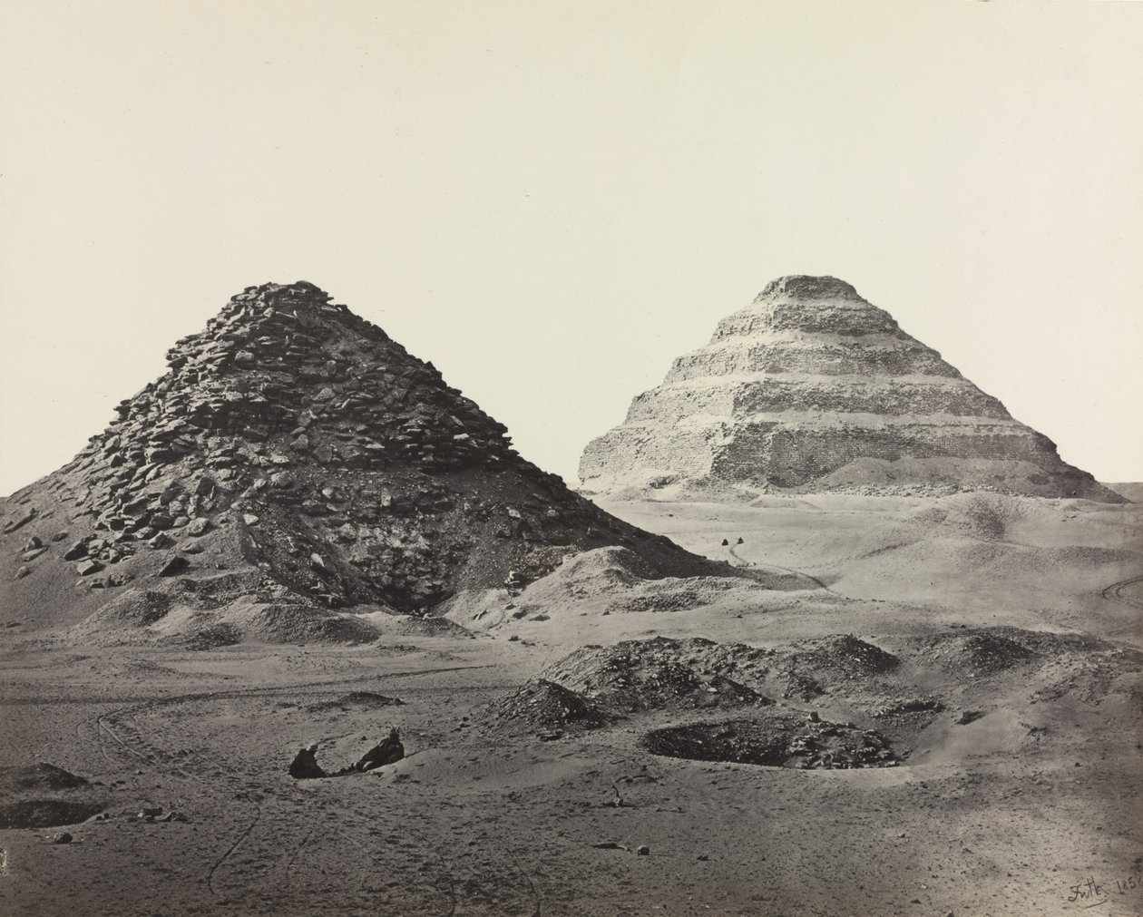 Kuzeydoğudan Saqqara Piramitleri by Francis Frith
