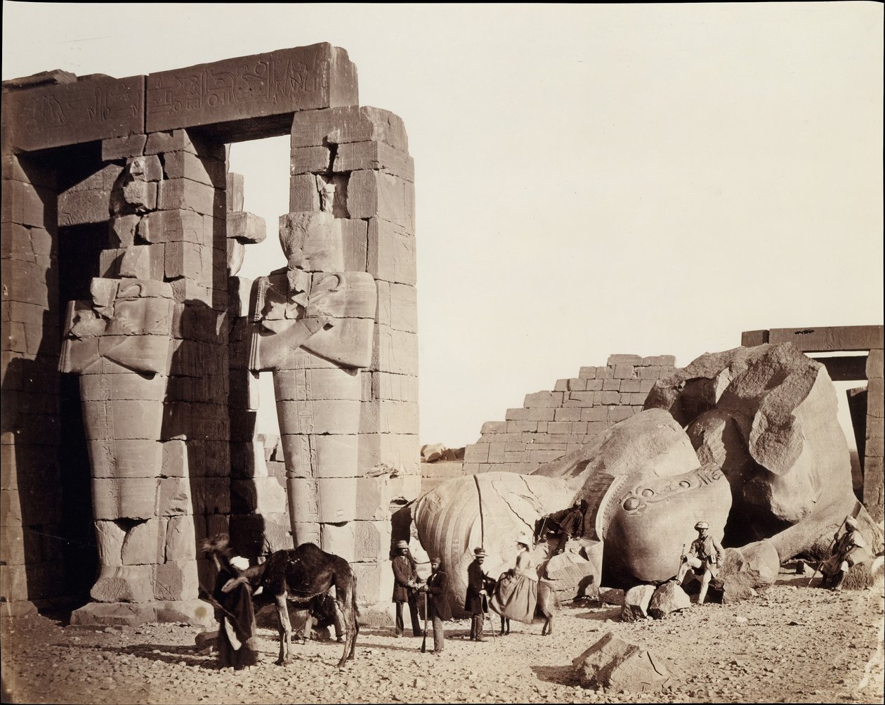 El-Kurneh Rameseum, Thebes, 1857. by Francis Frith