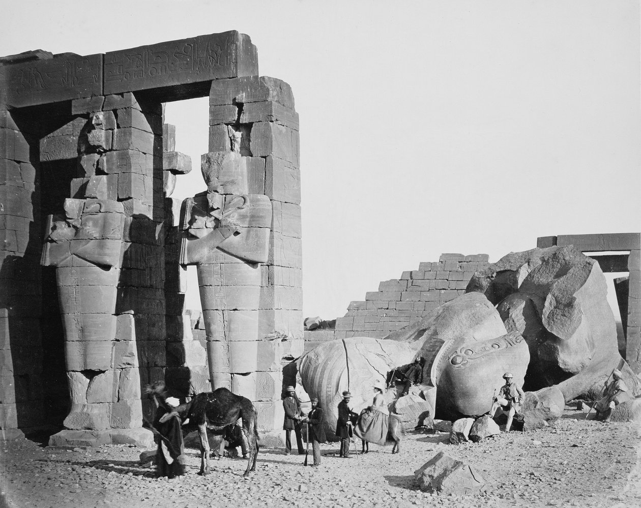 Ramesseum, Thebes, Mısır, 1858 by Francis Frith