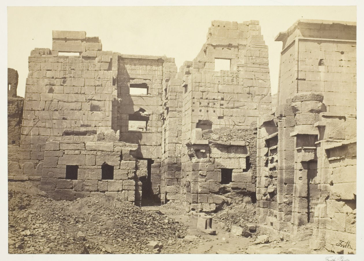 Tapınak Sarayı, Medinet-Haboo, c. 1857. by Francis Frith