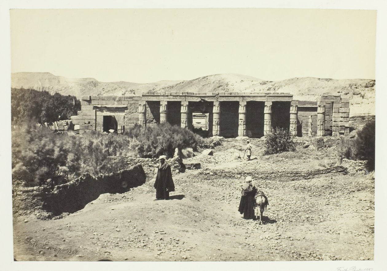 Goorneh Tapınağı, Thebes, 1857. by Francis Frith