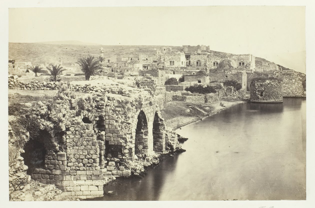 Güneyden Tiberias Kasabası ve Gölü, 1857. by Francis Frith