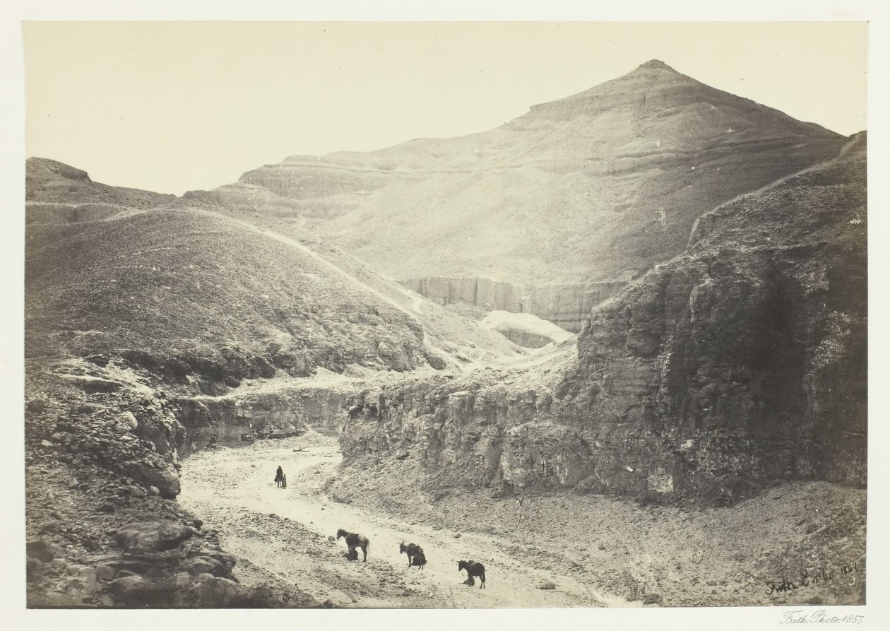 Kralların Mezarı Vadisi, Thebes, 1857. by Francis Frith