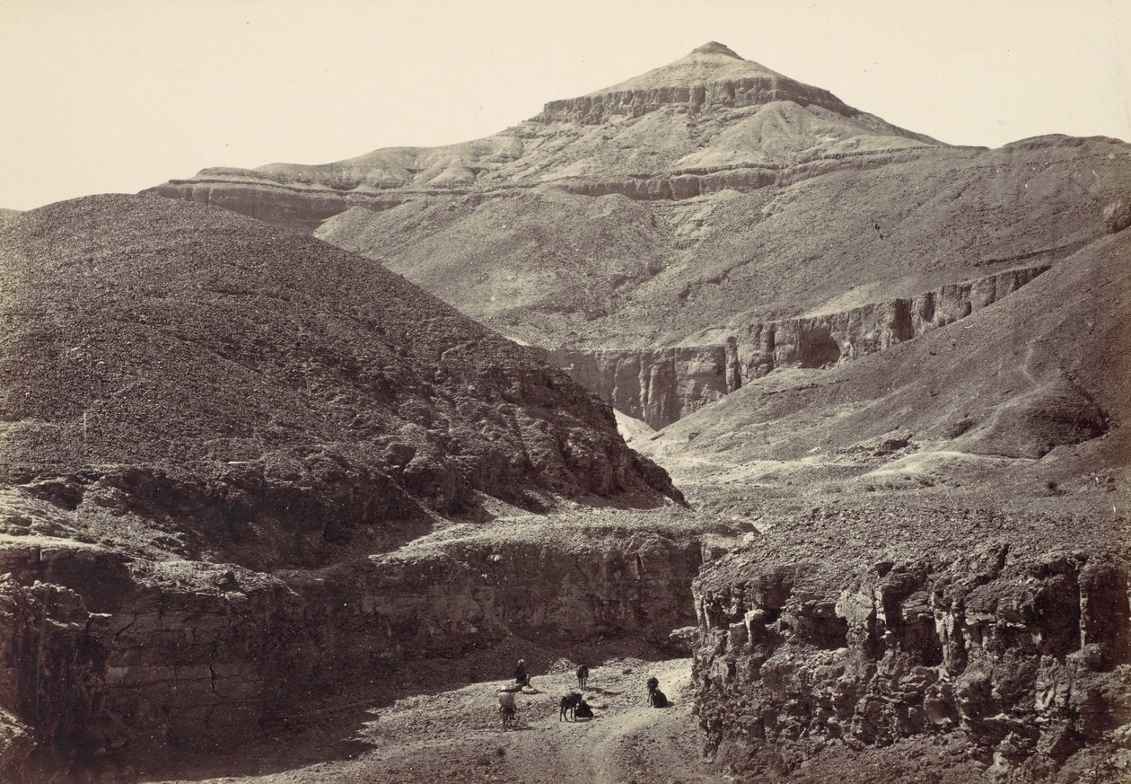 Kral Mezarları Vadisi, Thebes, 1857. by Francis Frith