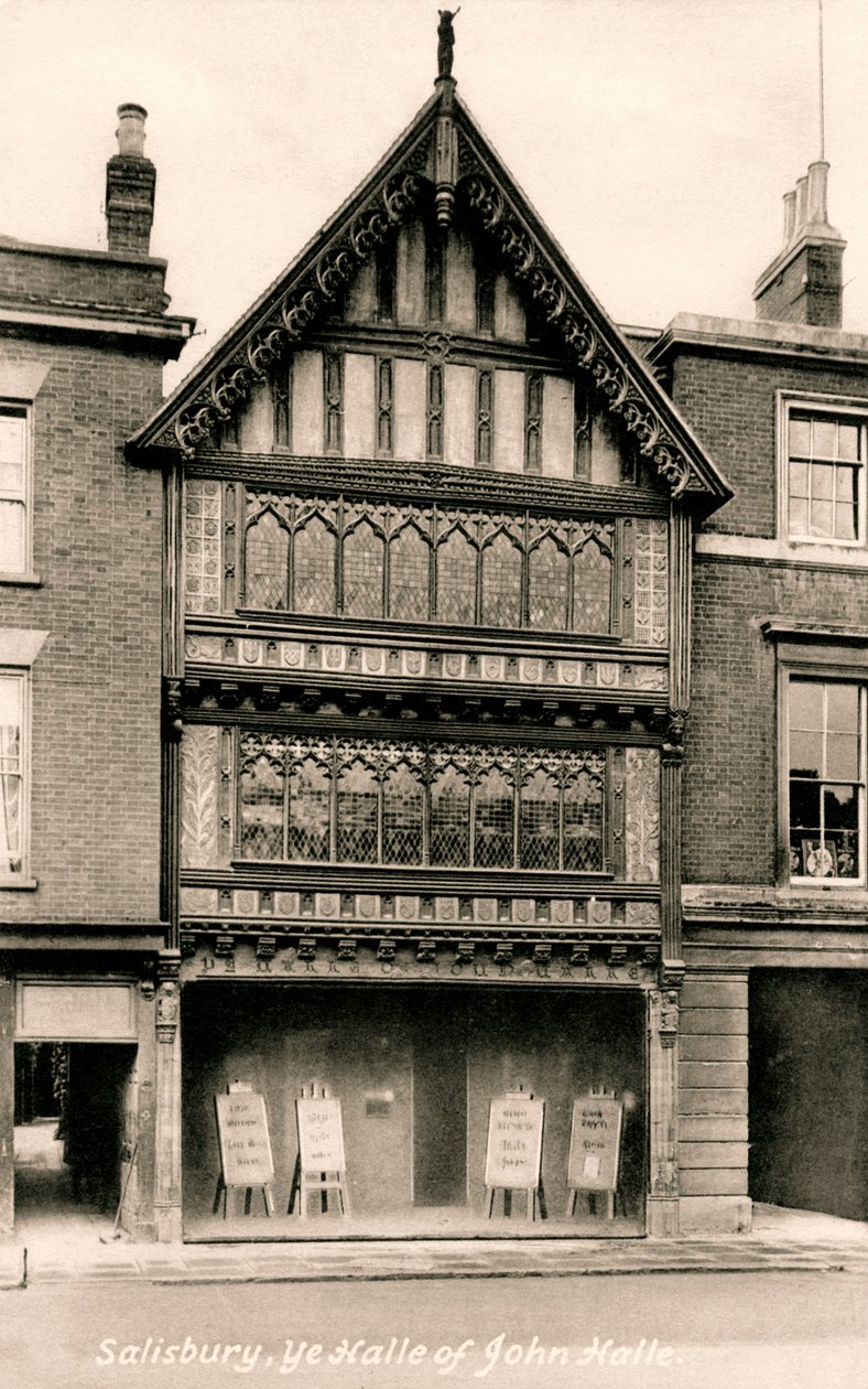 John Halle Hall, Salisbury, Wiltshire, 20. yüzyılın başlarında. by Frith and Co