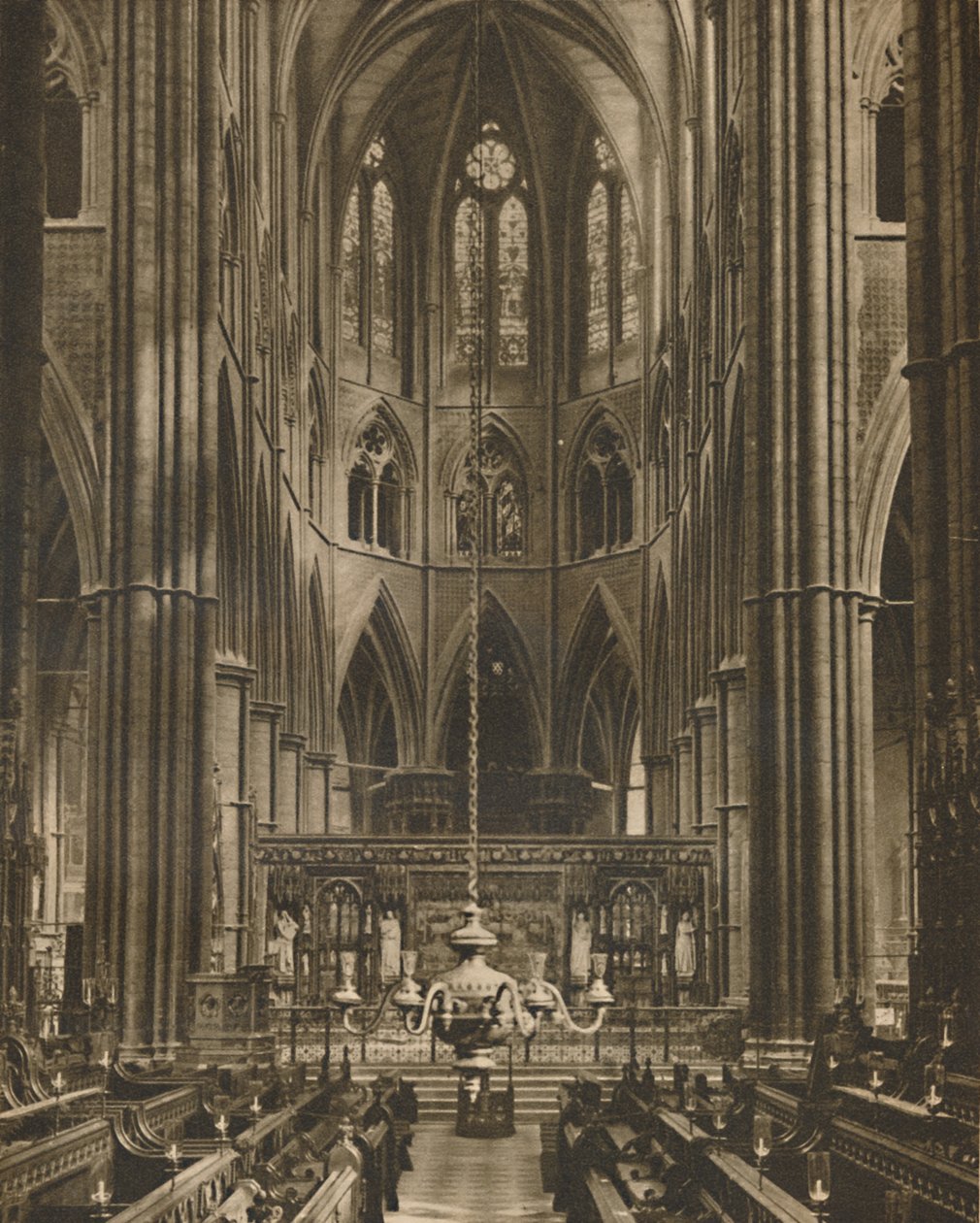 Westminster Abbey Korosunun Ötesinde Yüksek Altar ve Reedos, c1935. by Frith and Co