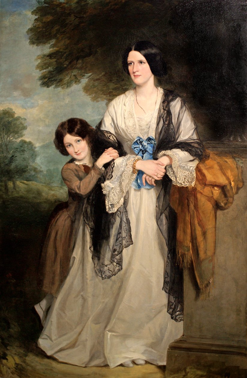 Juliana, Leicester Kontesi en büyük çocuğu Lady Julia Coke ile birlikte by Francis Grant
