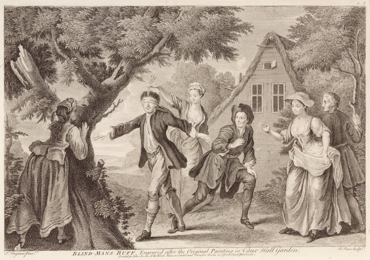 Kör Adam Buff, Remi Parr tarafından oyulmuş (fl.1723-50) by Francis Hayman