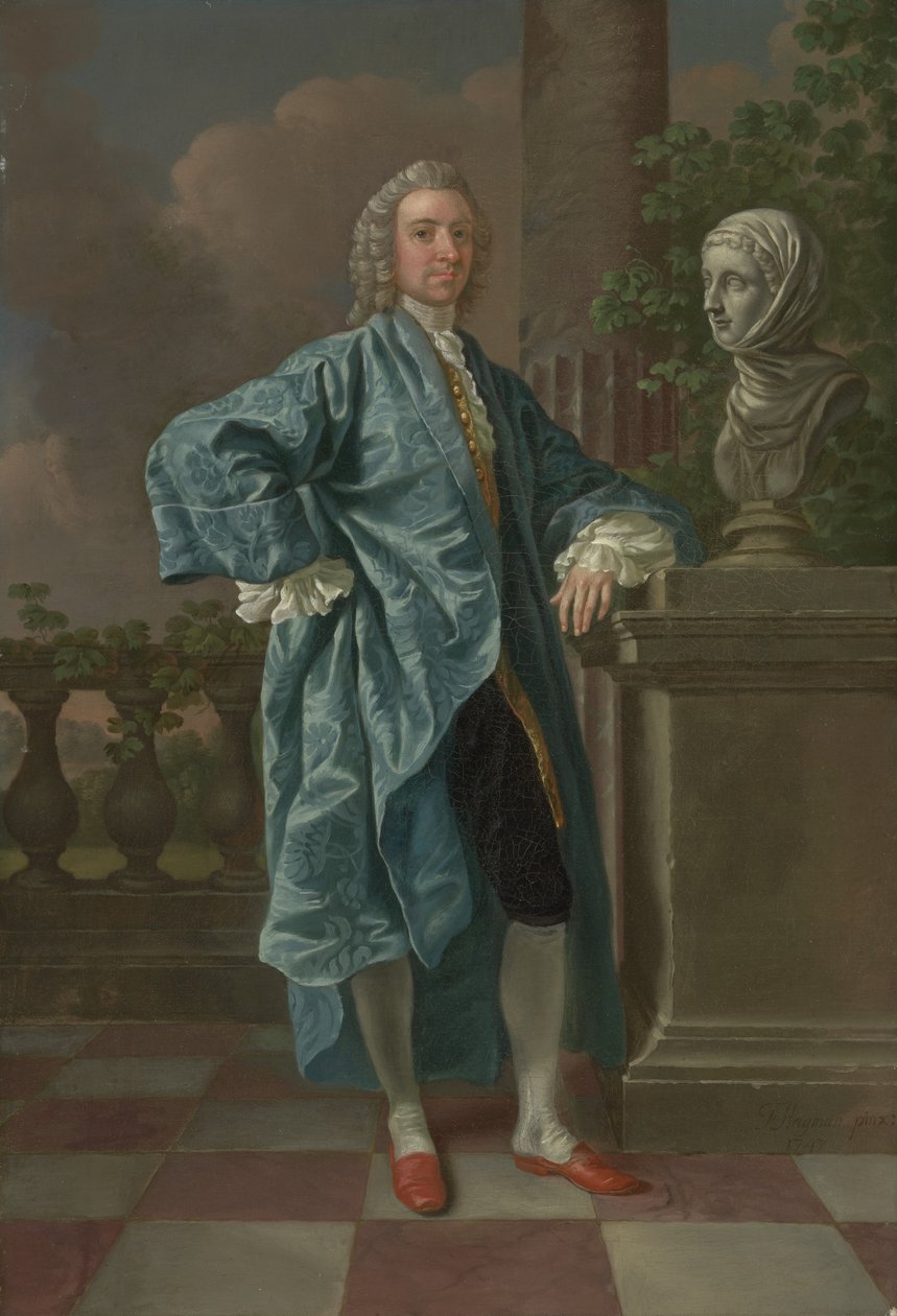 Dr Charles Chauncey, M.D. (1706-77) 1747 (tuval üzerine yağlı boya) by Francis Hayman