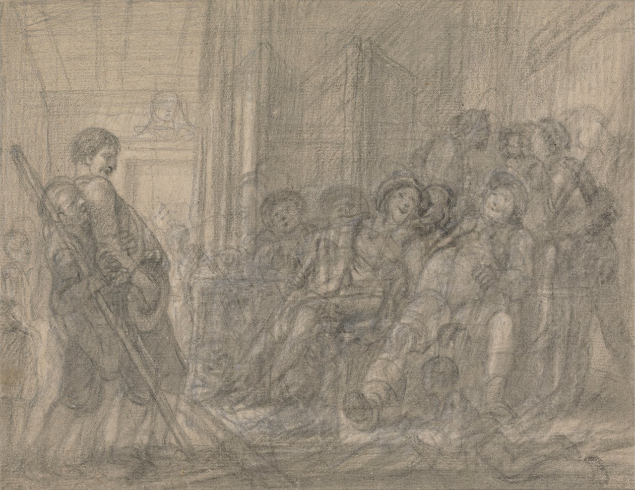 Falstaff Acemileri İnceliyor by Francis Hayman