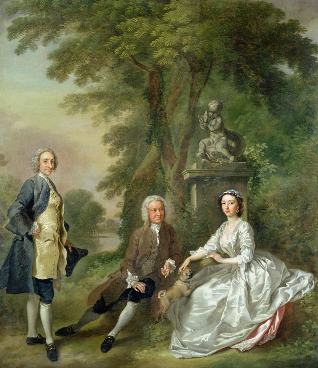 Jonathan Tyers (d.1767) ve Kızı Elizabeth ve Kocası John Wood, c.1750-52 by Francis Hayman