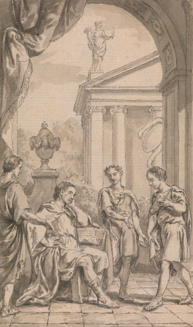 Bir İmparatorun Önündeki Haberciler by Francis Hayman