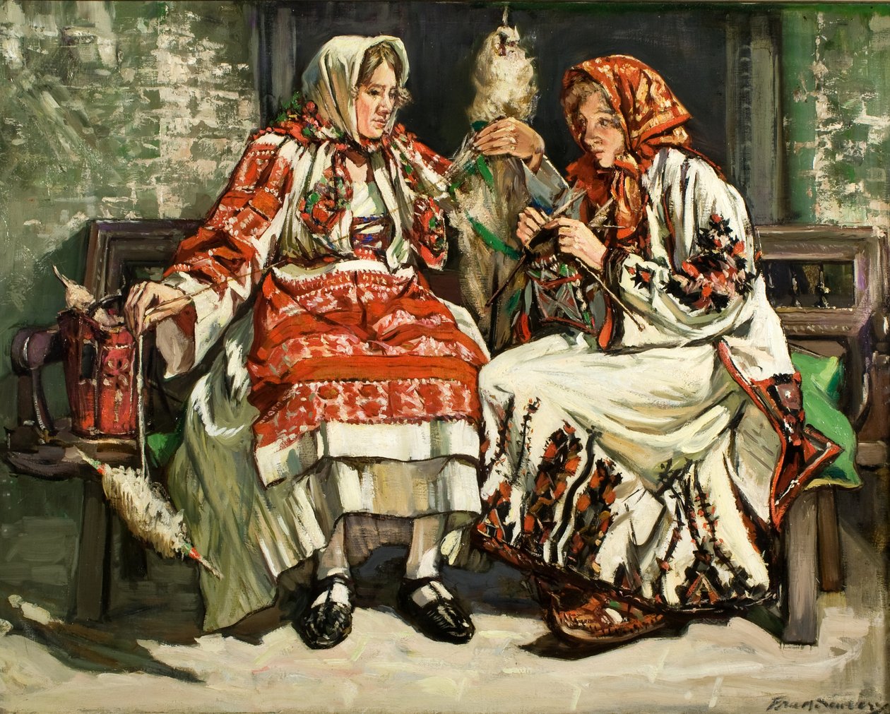 Sırp Kadınları, 1930 dolayları (tuval üzerine yağlı boya) by Francis Henry Newbery