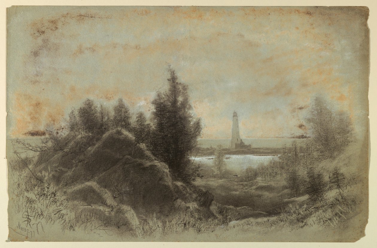Bir deniz feneri by Francis Hopkinson Smith