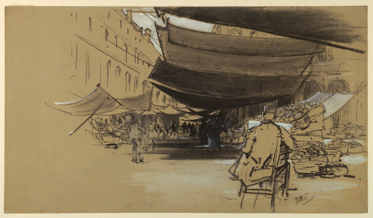 Meyve Pazarının Tenteleri by Francis Hopkinson Smith
