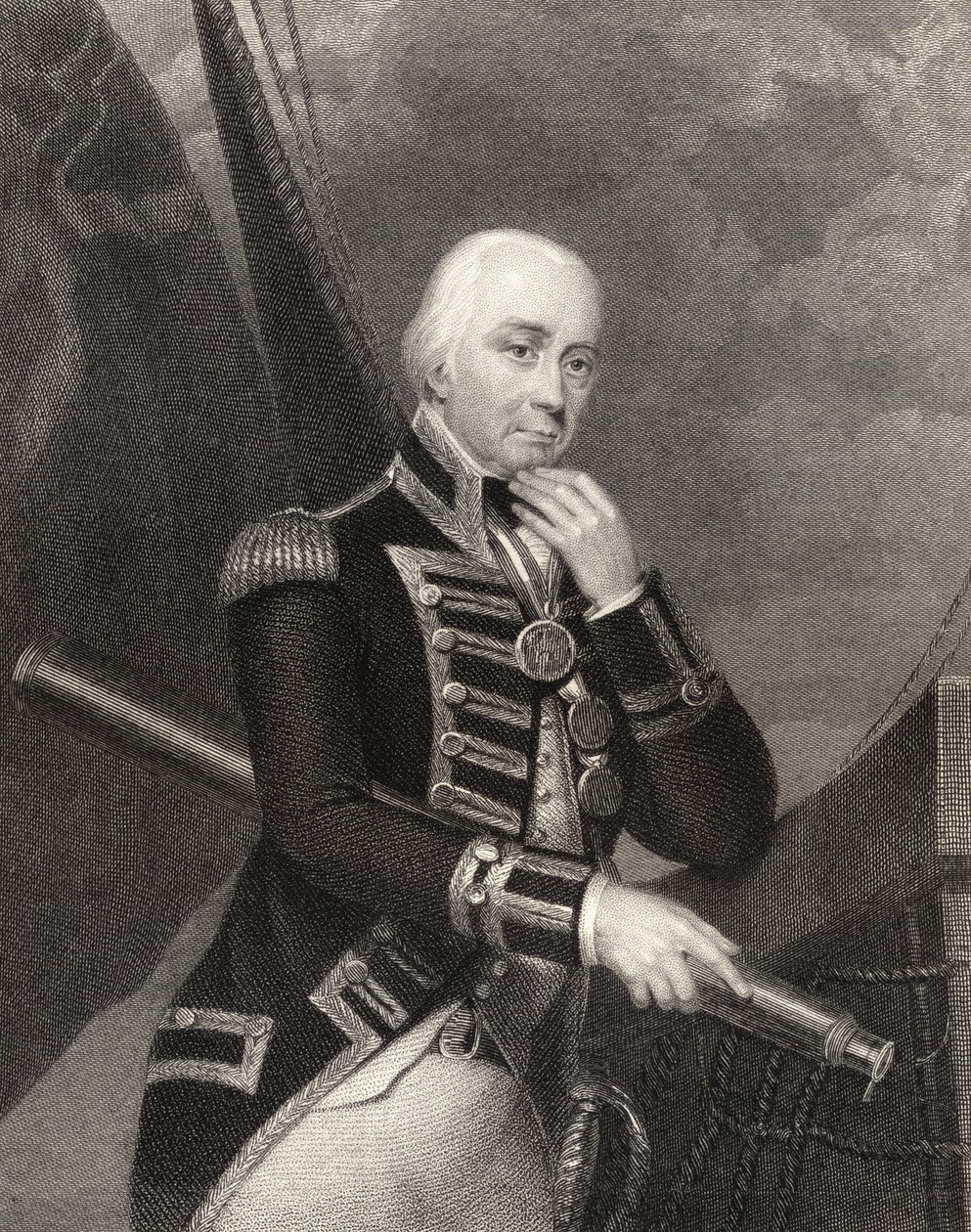 Amiral Lord Cuthbert Collingwood, W. Finden tarafından oyulmuş, 