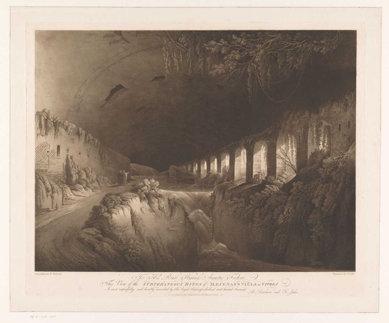 Tivoli'deki Villa Maecenas'ın kalıntılarının görünümü Maecenas'ın Tivoli'deki Villasının Yeraltı Harabeleri'nin görünümü (nesne üzerindeki başlık) by Francis Jukes