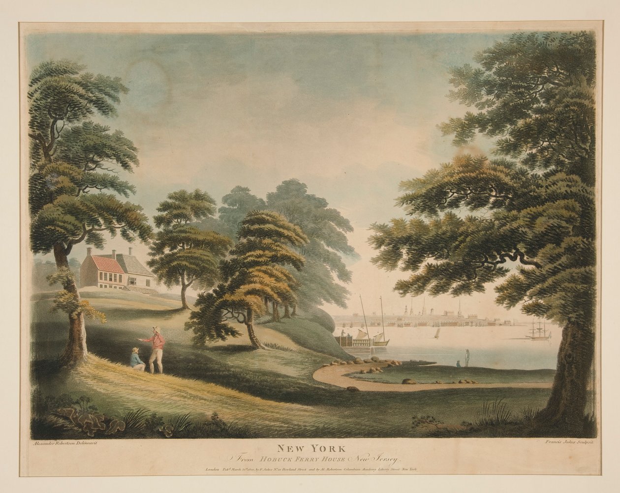 New York (Hobuck Ferry House, New Jersey'den) by Francis Jukes