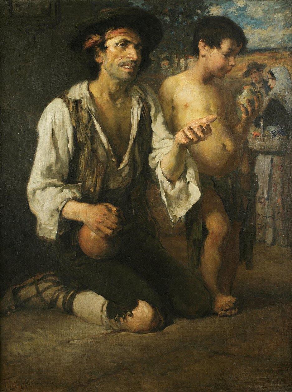 İspanyol Mendicants, 1896 by Francis Luis Mora