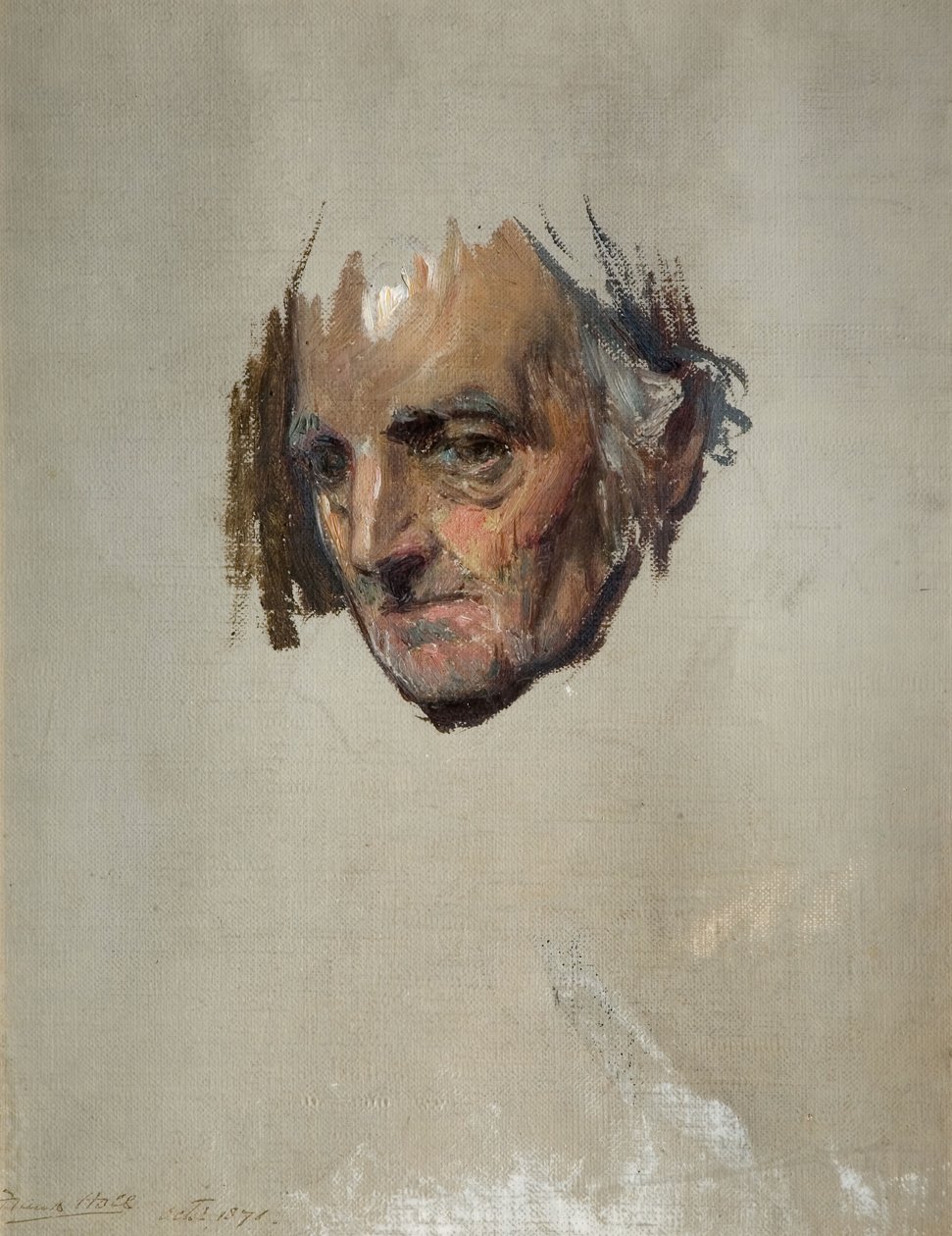 Yaşlı Bir Adamın Başı, 1871. by Francis Montague Holl