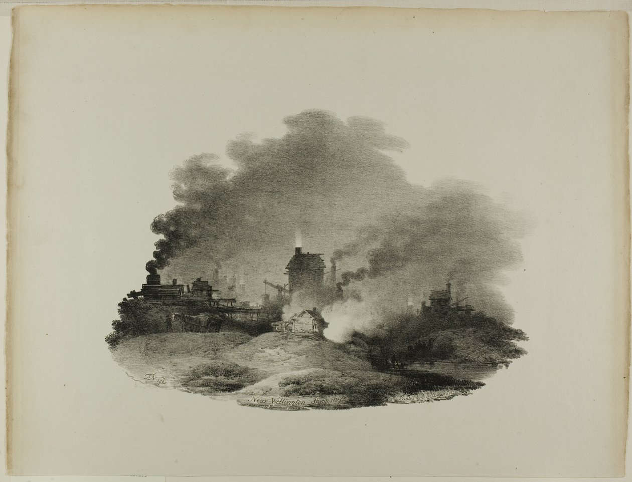 Yakın Wellington, Shropshire by Francis Nicholson