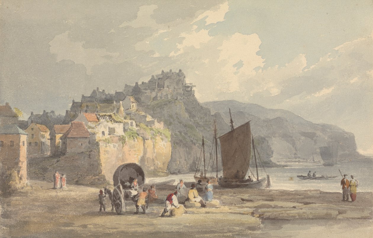 Robin Hood Körfezi, Yorkshire by Francis Nicholson