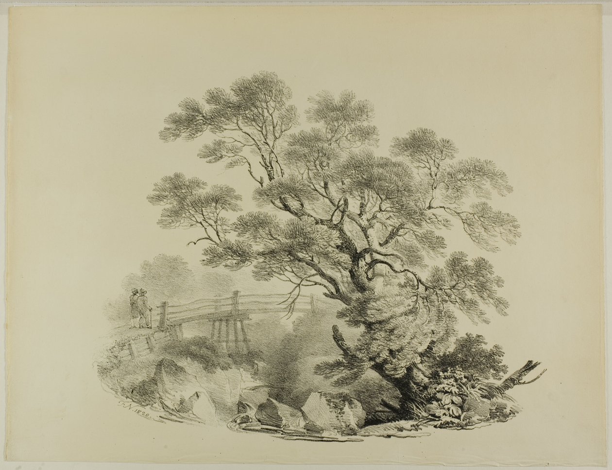 Ağaç ve Yaya Köprüsü by Francis Nicholson