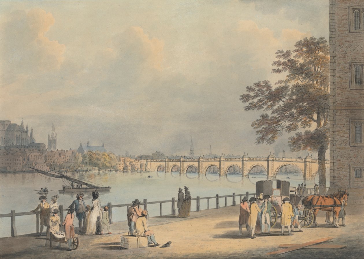 South Bank'tan Westminster by Francis Nicholson