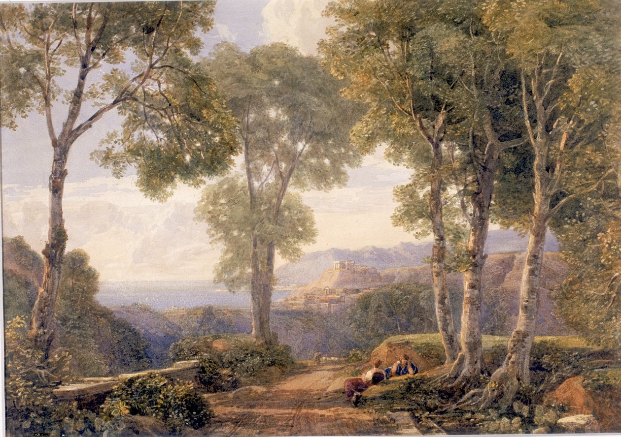 Manzara (dokuma kağıt üzerine wc) by Francis Oliver Finch
