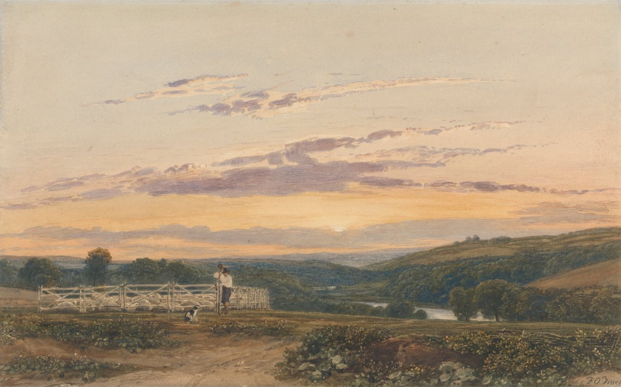 Çoban - Akşam by Francis Oliver Finch