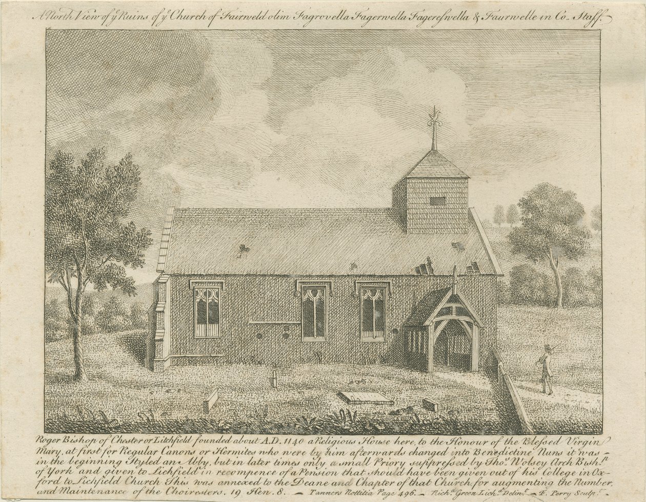 Elveda Kilisesi: gravür, nd [1740] (baskı) by Francis Perry