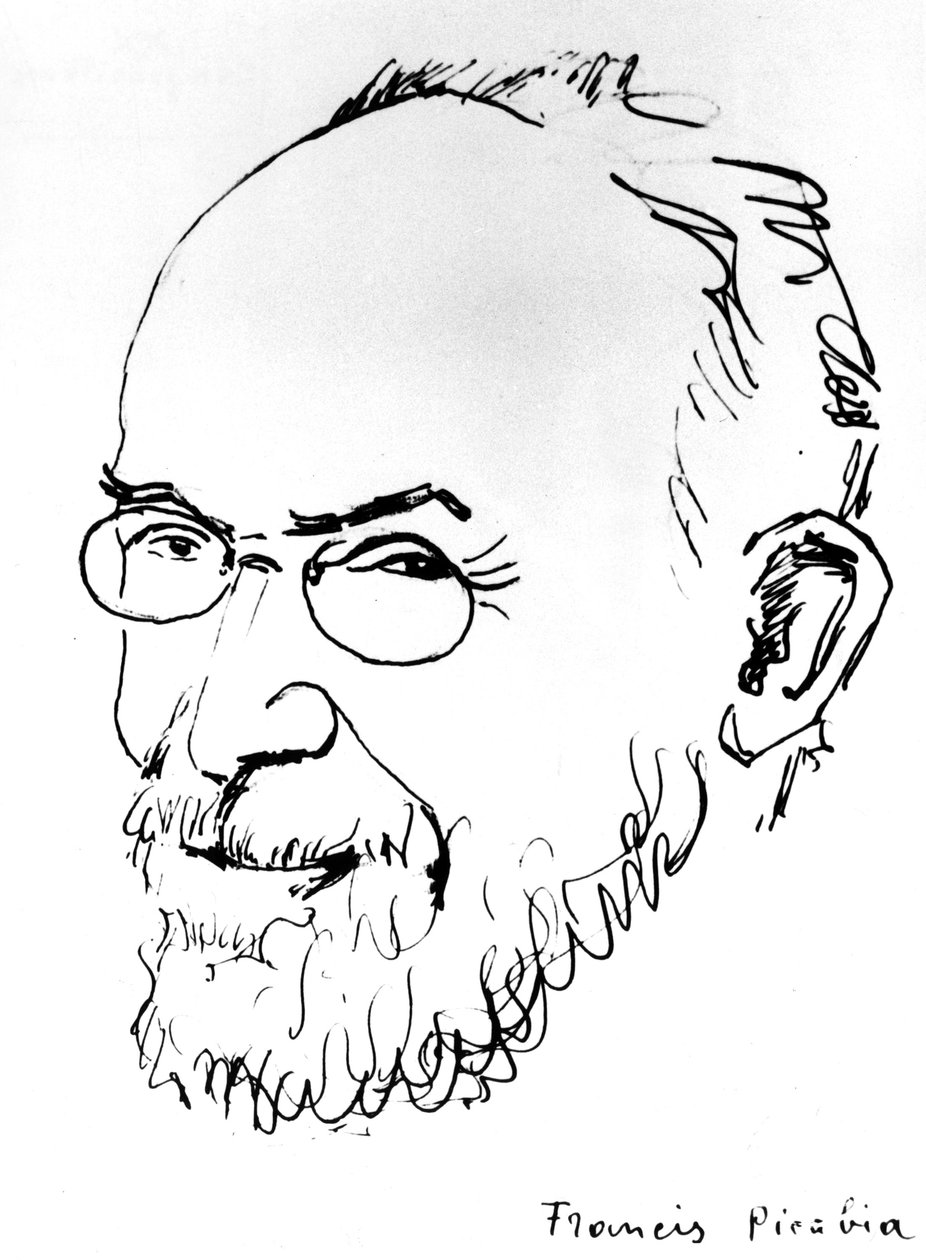 Erik Satie (litografi) by Francis Picabia
