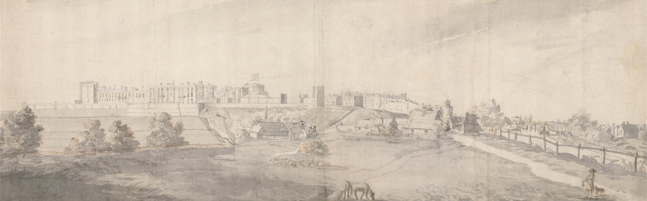 Windsor Kalesi'nin Kapsamlı Görünümü by Francis Place