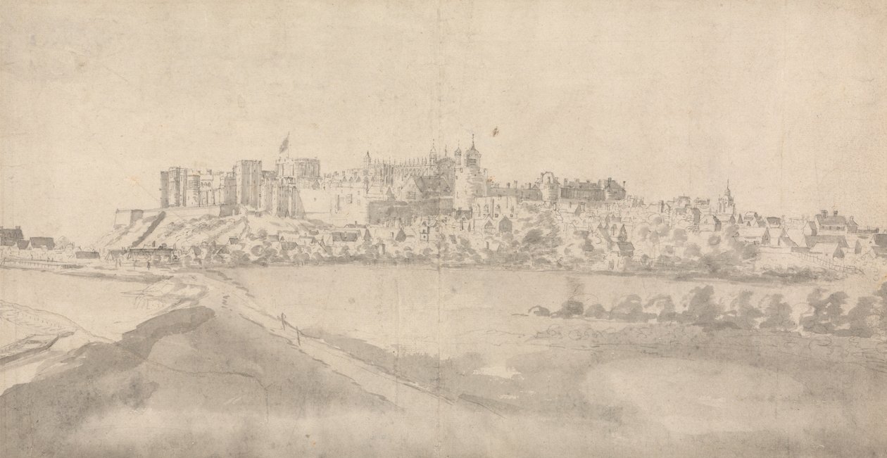 Windsor Kalesi'nin görünümü by Francis Place