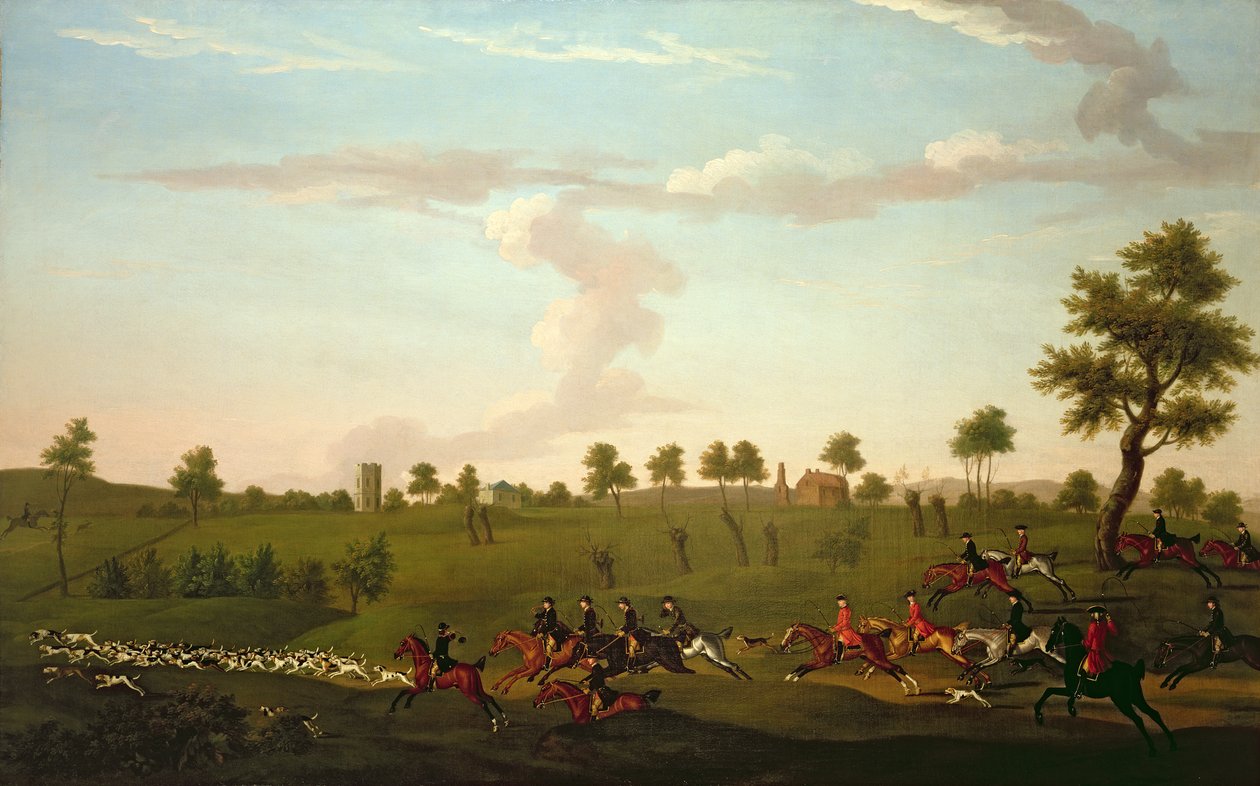 Avlanma Sahnesi: Tam Ağlama, c.1755-60 (tuval üzerine yağlı boya) by Francis Sartorius