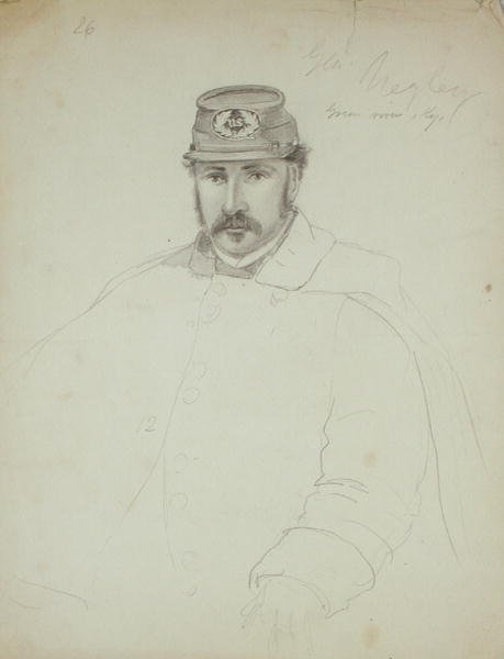 General Negley, Birlik Ordusu, 1860 dolayları (kağıt üzerine kurşun kalem) by Francis Schell