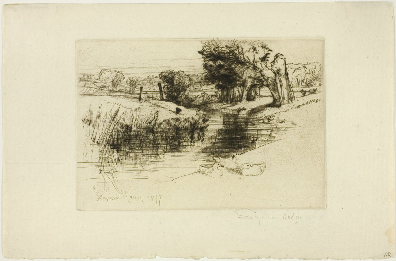 bir durgun su by Francis Seymour Haden